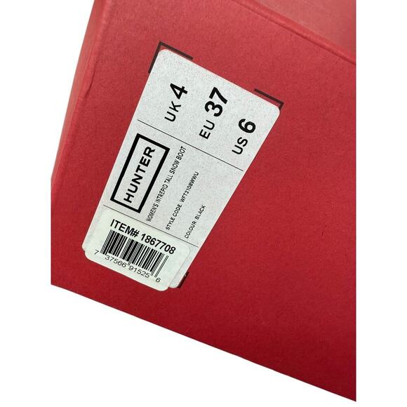 NIB Hunter Women's Black Intrepid Insulated Tall Snow Boots Size 6 - Picture 9 of 11